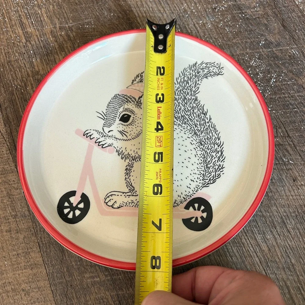 Bloomingville Mini Squirrel on Scooter Pottery Snack Plate Anthropologie  8in